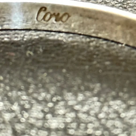 Vintage Coro Sterling Silver Bangle Bracelet Very Rare Pattern - Picture 4 of 14